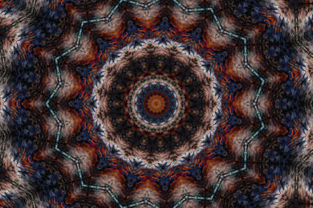 Abstract Colorful Painted Kaleidoscopic Graphic Background. Futuristic Psychedelic Hypnotic Backdrop...
