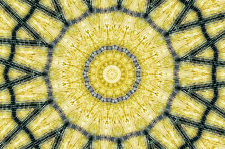 Abstract Colorful Painted Kaleidoscopic Graphic Background. Futuristic Psychedelic Hypnotic Backdrop Pattern With Texture. Folk Ethnic Floral Ornamental Mandala. Vintage Decorative Geometric Mosaicの写真素材