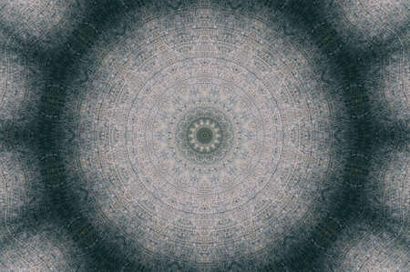 Abstract Colorful Painted Kaleidoscopic Graphic Background. Futuristic Psychedelic Hypnotic Backdrop Pattern With Texture. Folk Ethnic Floral Ornamental Mandala. Vintage Decorative Geometric Mosaicの写真素材