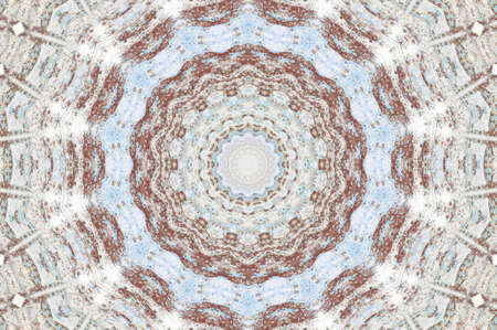 Abstract Colorful Painted Kaleidoscopic Graphic Background. Futuristic Psychedelic Hypnotic Backdrop Pattern With Texture. Folk Ethnic Floral Ornamental Mandala. Vintage Decorative Geometric Mosaicの写真素材