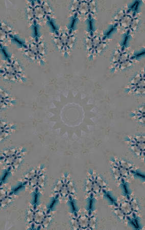 Abstract Colorful Painted Kaleidoscopic Graphic Background. Futuristic Psychedelic Hypnotic Backdrop Pattern With Texture. Folk Ethnic Floral Ornamental Mandala. Vintage Decorative Geometric Mosaicの写真素材