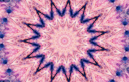 Abstract Colorful Painted Kaleidoscopic Graphic Background. Futuristic Psychedelic Hypnotic Backdrop Pattern With Texture. Folk Ethnic Floral Ornamental Mandala. Vintage Decorative Geometric Mosaicの写真素材