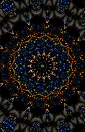 Abstract Colorful Painted Kaleidoscopic Graphic Background. Futuristic Psychedelic Hypnotic Backdrop...