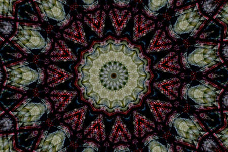 Abstract Colorful Painted Kaleidoscopic Graphic Background. Futuristic Psychedelic Hypnotic Backdrop...