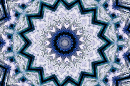 Abstract Colorful Painted Kaleidoscopic Graphic Background. Futuristic Psychedelic Hypnotic Backdrop Pattern With Texture. Folk Ethnic Floral Ornamental Mandala. Vintage Decorative Geometric Mosaicの写真素材