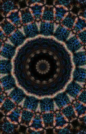 Abstract Colorful Painted Kaleidoscopic Graphic Background. Futuristic Psychedelic Hypnotic Backdrop...