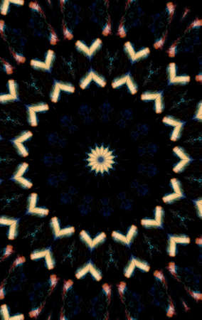 Abstract Colorful Painted Kaleidoscopic Graphic Background. Futuristic Psychedelic Hypnotic Backdrop...