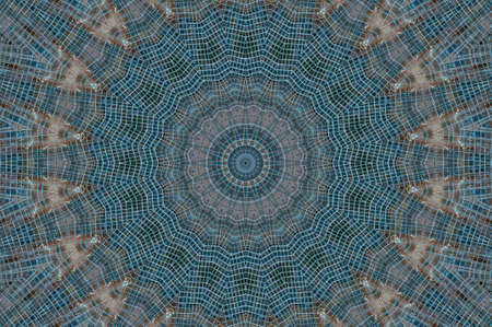 Abstract Colorful Painted Kaleidoscopic Graphic Background. Futuristic Psychedelic Hypnotic Backdrop Pattern With Texture. Folk Ethnic Floral Ornamental Mandala. Vintage Decorative Geometric Mosaicの写真素材