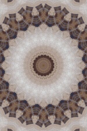 Abstract Colorful Painted Kaleidoscopic Graphic Background. Futuristic Psychedelic Hypnotic Backdrop Pattern With Texture. Folk Ethnic Floral Ornamental Mandala. Vintage Decorative Geometric Mosaicの写真素材