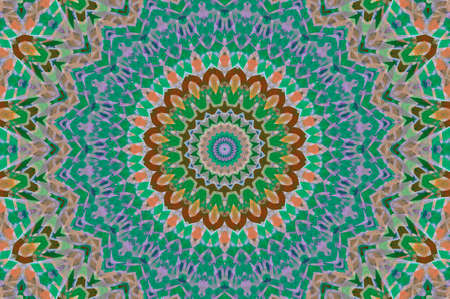 Abstract Colorful Painted Kaleidoscopic Graphic Background. Futuristic Psychedelic Hypnotic Backdrop...