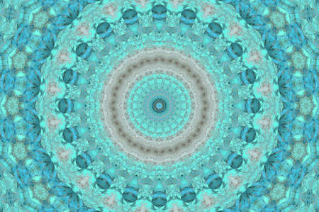 Abstract Colorful Painted Kaleidoscopic Graphic Background. Futuristic Psychedelic Hypnotic Backdrop Pattern With Texture. Folk Ethnic Floral Ornamental Mandala. Vintage Decorative Geometric Mosaicの写真素材