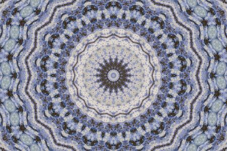 Abstract Colorful Painted Kaleidoscopic Graphic Background. Futuristic Psychedelic Hypnotic Backdrop Pattern With Texture. Folk Ethnic Floral Ornamental Mandala. Vintage Decorative Geometric Mosaicの写真素材