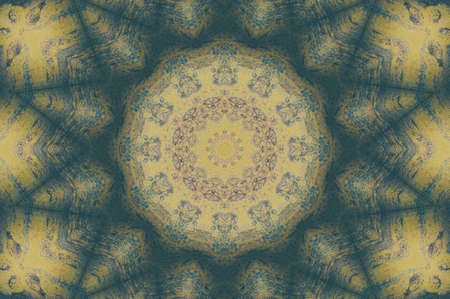 Abstract Colorful Painted Kaleidoscopic Graphic Background. Futuristic Psychedelic Hypnotic Backdrop...