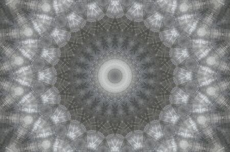 Abstract Colorful Painted Kaleidoscopic Graphic Background. Futuristic Psychedelic Hypnotic Backdrop Pattern With Texture. Folk Ethnic Floral Ornamental Mandala. Vintage Decorative Geometric Mosaicの写真素材