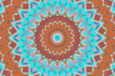 Abstract Colorful Painted Kaleidoscopic Graphic Background. Futuristic Psychedelic Hypnotic Backdrop...