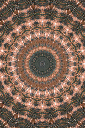 Abstract Colorful Painted Kaleidoscopic Graphic Background. Futuristic Psychedelic Hypnotic Backdrop...