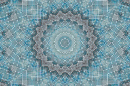 Abstract Colorful Painted Kaleidoscopic Graphic Background. Futuristic Psychedelic Hypnotic Backdrop Pattern With Texture. Folk Ethnic Floral Ornamental Mandala. Vintage Decorative Geometric Mosaicの写真素材