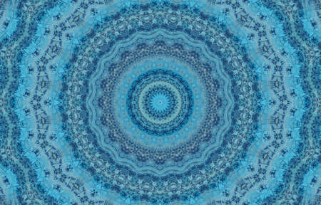 Abstract Colorful Painted Kaleidoscopic Graphic Background. Futuristic Psychedelic Hypnotic Backdrop Pattern With Texture. Folk Ethnic Floral Ornamental Mandala. Vintage Decorative Geometric Mosaicの写真素材