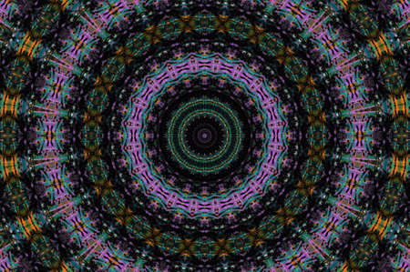 Abstract Colorful Painted Kaleidoscopic Graphic Background. Futuristic Psychedelic Hypnotic Backdrop...