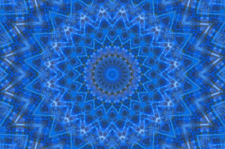 Abstract Colorful Painted Kaleidoscopic Graphic Background. Futuristic Psychedelic Hypnotic Backdrop Pattern With Texture. Folk Ethnic Floral Ornamental Mandala. Vintage Decorative Geometric Mosaicの写真素材