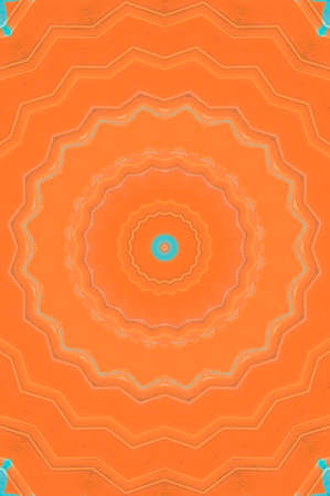 Abstract Colorful Painted Kaleidoscopic Graphic Background. Futuristic Psychedelic Hypnotic Backdrop Pattern With Texture. Folk Ethnic Floral Ornamental Mandala. Vintage Decorative Geometric Mosaicの写真素材