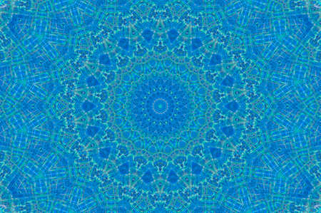 Abstract Colorful Painted Kaleidoscopic Graphic Background. Futuristic Psychedelic Hypnotic Backdrop Pattern With Texture. Folk Ethnic Floral Ornamental Mandala. Vintage Decorative Geometric Mosaicの写真素材