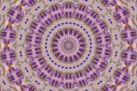 Abstract Colorful Painted Kaleidoscopic Graphic Background. Futuristic Psychedelic Hypnotic Backdrop Pattern With Texture. Folk Ethnic Floral Ornamental Mandala. Vintage Decorative Geometric Mosaicの写真素材