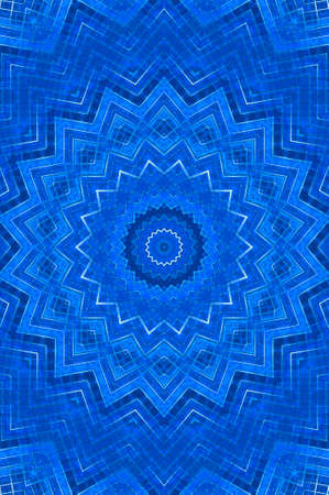Abstract Colorful Painted Kaleidoscopic Graphic Background. Futuristic Psychedelic Hypnotic Backdrop Pattern With Texture. Folk Ethnic Floral Ornamental Mandala. Vintage Decorative Geometric Mosaicの写真素材