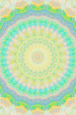 Abstract Colorful Painted Kaleidoscopic Graphic Background. Futuristic Psychedelic Hypnotic Backdrop...