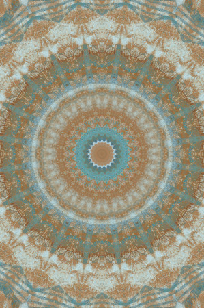 Abstract Colorful Painted Kaleidoscopic Graphic Background. Futuristic Psychedelic Hypnotic Backdrop Pattern With Texture. Folk Ethnic Floral Ornamental Mandala. Vintage Decorative Geometric Mosaicの写真素材