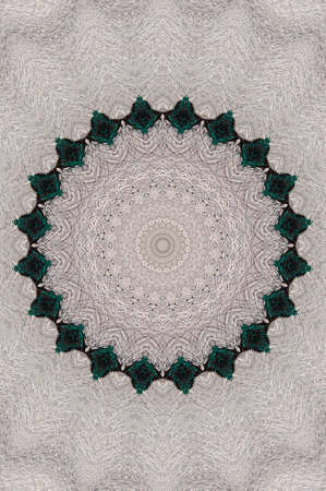 Abstract Colorful Painted Kaleidoscopic Graphic Background. Futuristic Psychedelic Hypnotic Backdrop Pattern With Texture. Folk Ethnic Floral Ornamental Mandala. Vintage Decorative Geometric Mosaicの写真素材