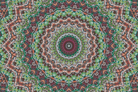 Abstract Colorful Painted Kaleidoscopic Graphic Background. Futuristic Psychedelic Hypnotic Backdrop...
