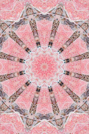 Abstract Colorful Painted Kaleidoscopic Graphic Background. Futuristic Psychedelic Hypnotic Backdrop Pattern With Texture. Folk Ethnic Floral Ornamental Mandala. Vintage Decorative Geometric Mosaicの写真素材