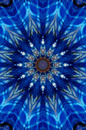 Abstract Colorful Painted Kaleidoscopic Graphic Background. Futuristic Psychedelic Hypnotic Backdrop Pattern With Texture. Folk Ethnic Floral Ornamental Mandala. Vintage Decorative Geometric Mosaicの写真素材