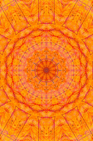 Abstract Colorful Painted Kaleidoscopic Graphic Background. Futuristic Psychedelic Hypnotic Backdrop Pattern With Texture. Folk Ethnic Floral Ornamental Mandala. Vintage Decorative Geometric Mosaicの写真素材