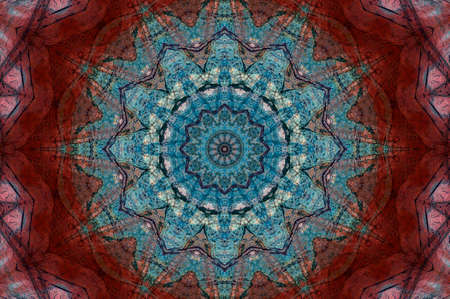 Abstract Colorful Painted Kaleidoscopic Graphic Background. Futuristic Psychedelic Hypnotic Backdrop...