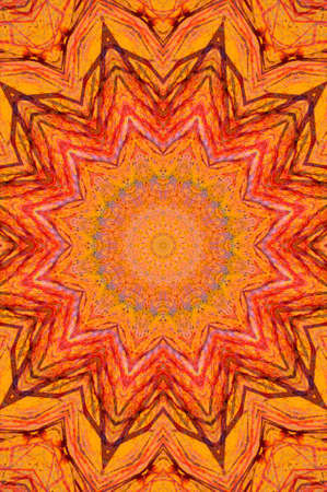 Abstract Colorful Painted Kaleidoscopic Graphic Background. Futuristic Psychedelic Hypnotic Backdrop Pattern With Texture. Folk Ethnic Floral Ornamental Mandala. Vintage Decorative Geometric Mosaicの写真素材