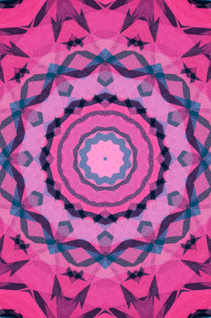 Abstract Colorful Painted Kaleidoscopic Graphic Background. Futuristic Psychedelic Hypnotic Backdrop...