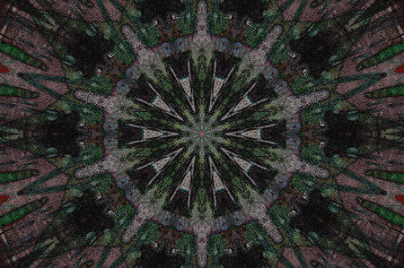 Abstract Colorful Painted Kaleidoscopic Graphic Background. Futuristic Psychedelic Hypnotic Backdrop...