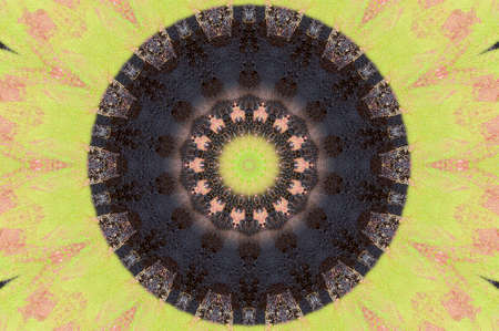 Abstract Colorful Painted Kaleidoscopic Graphic Background. Futuristic Psychedelic Hypnotic Backdrop...
