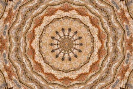 Abstract Colorful Painted Kaleidoscopic Graphic Background. Futuristic Psychedelic Hypnotic Backdrop Pattern With Texture. Folk Ethnic Floral Ornamental Mandala. Vintage Decorative Geometric Mosaicの写真素材