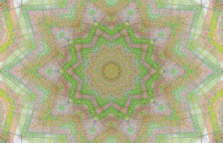 Abstract Colorful Painted Kaleidoscopic Graphic Background. Futuristic Psychedelic Hypnotic Backdrop Pattern With Texture. Folk Ethnic Floral Ornamental Mandala. Vintage Decorative Geometric Mosaicの写真素材