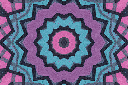 Abstract Colorful Painted Kaleidoscopic Graphic Background. Futuristic Psychedelic Hypnotic Backdrop...