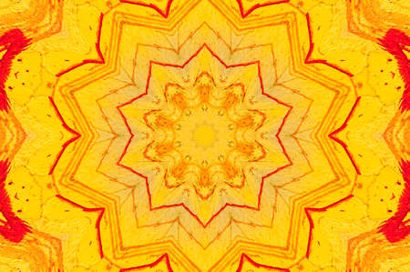 Abstract Colorful Painted Kaleidoscopic Graphic Background. Futuristic Psychedelic Hypnotic Backdrop Pattern With Texture. Folk Ethnic Floral Ornamental Mandala. Vintage Decorative Geometric Mosaicの写真素材