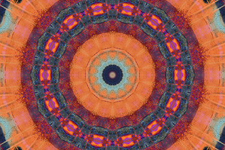 Abstract Colorful Painted Kaleidoscopic Graphic Background. Futuristic Psychedelic Hypnotic Backdrop...