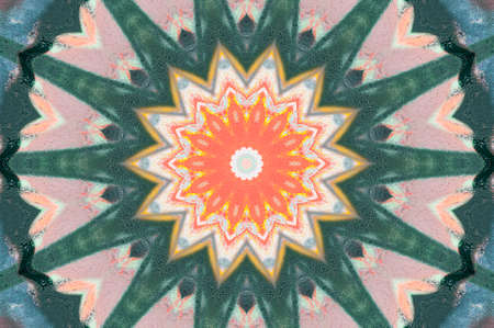 Abstract Colorful Painted Kaleidoscopic Graphic Background. Futuristic Psychedelic Hypnotic Backdrop...