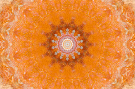 Abstract Colorful Painted Kaleidoscopic Graphic Background. Futuristic Psychedelic Hypnotic Backdrop Pattern With Texture. Folk Ethnic Floral Ornamental Mandala. Vintage Decorative Geometric Mosaicの写真素材