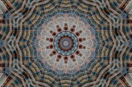Abstract Colorful Painted Kaleidoscopic Graphic Background. Futuristic Psychedelic Hypnotic Backdrop...