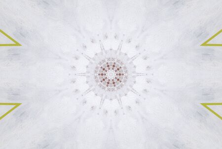 Abstract Colorful Painted Kaleidoscopic Graphic Background. Futuristic Psychedelic Hypnotic Backdrop Pattern With Texture. Folk Ethnic Floral Ornamental Mandala. Vintage Decorative Geometric Mosaicの写真素材