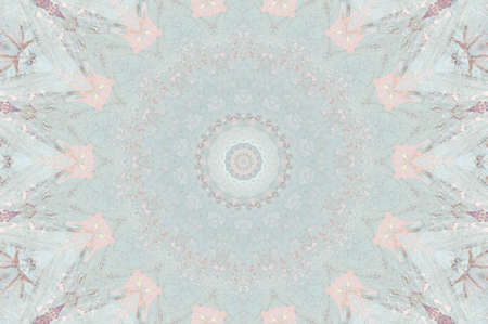 Abstract Colorful Painted Kaleidoscopic Graphic Background. Futuristic Psychedelic Hypnotic Backdrop Pattern With Texture. Folk Ethnic Floral Ornamental Mandala. Vintage Decorative Geometric Mosaicの写真素材